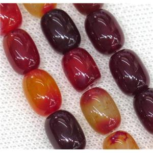 Agate barrel Beads, approx 10x15mm, 28pcs per st