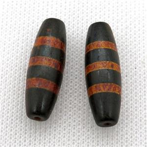 tibetan DZi rice beads, approx 10x30mm