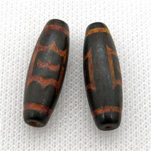tibetan DZi rice beads, approx 10x30mm