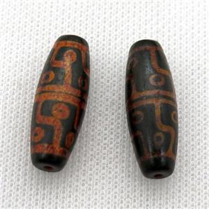 tibetan DZi rice beads, approx 10x30mm