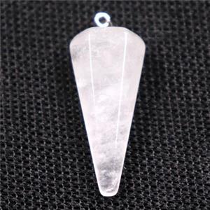 clear quartz pendulum pendants, approx 14-30mm