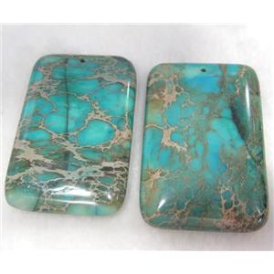 gemstone pendant, rectangle, approx 40x60mm