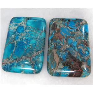 gemstone pendant, rectangle, approx 40x60mm