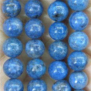 blue Demin Lapis Beads, round, approx 10mm dia