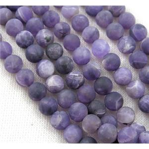 round matte Amethyst Beads, purple, approx 10mm dia