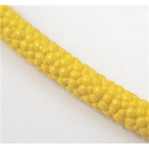 PU leather cord, round, approx 5mm dia