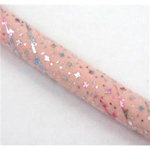 PU leather cord, round, approx 5mm dia