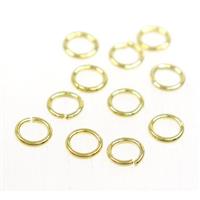 stainless steel Jump Ring, gold plated, approx 7mm dia
