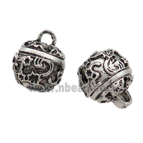 Tibetan Style Zinc Pot Charms Pendant Antique Silver