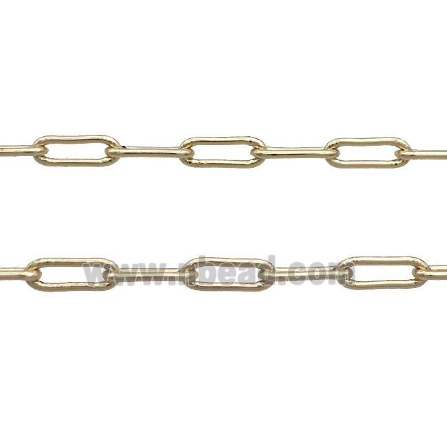 Copper Paperclip Chain Gold Plated