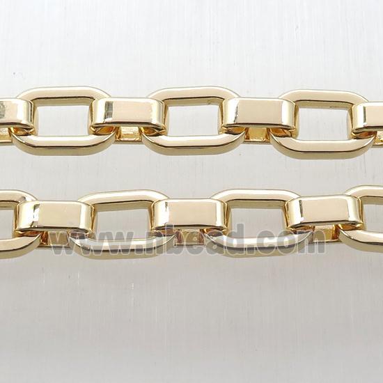 Alloy Rolo Chain, lt.gold plated