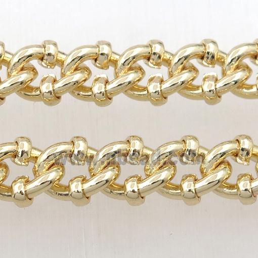 Copper chains, gold plated