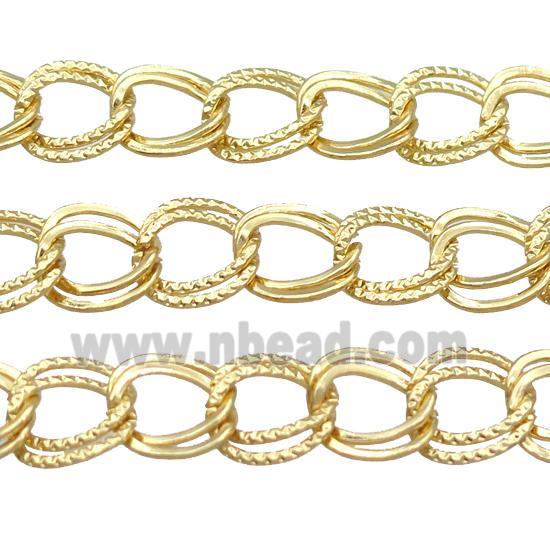 copper chain, double, gold plated