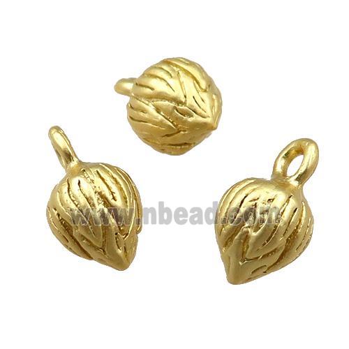 Copper Lotus Pendant Matte Gold