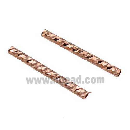 Copper Tube Beads Rose Gold