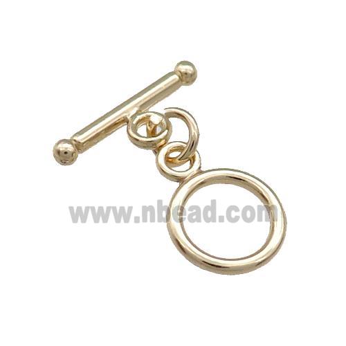 Copper Toggle Clasp Unfaded Light Gold Plated