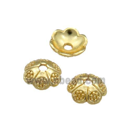 Copper BeadCaps Unfaded Gold Plated