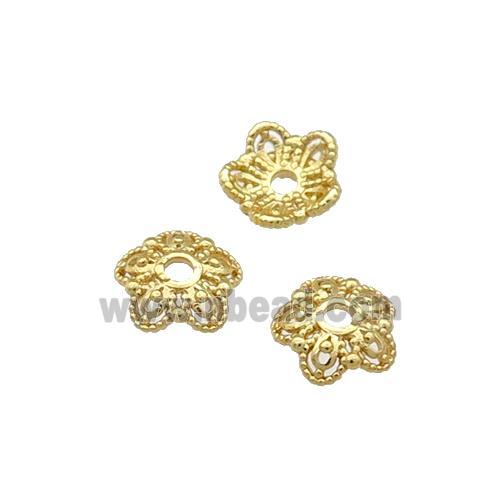 Copper BeadCaps Unfaded Gold Plated