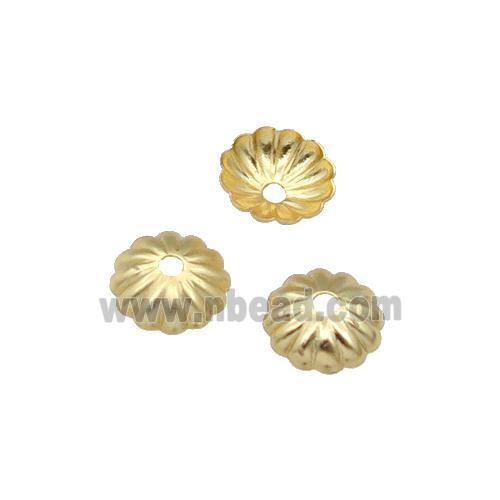 Copper BeadCaps Unfaded Gold Plated