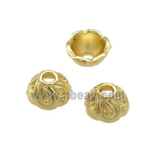 Copper BeadCaps Unfaded Gold Plated