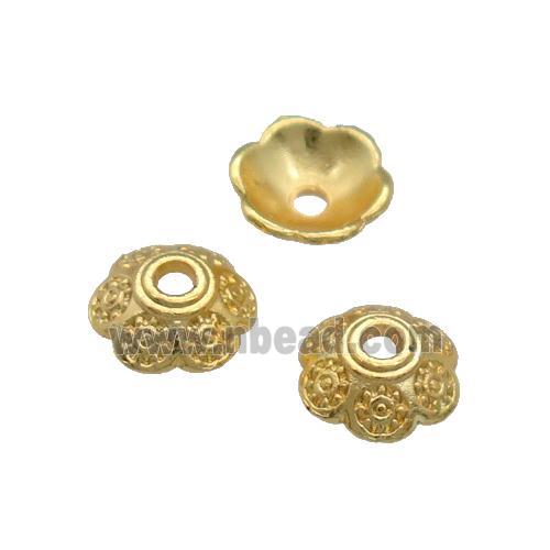 Copper BeadCaps Unfaded Gold Plated