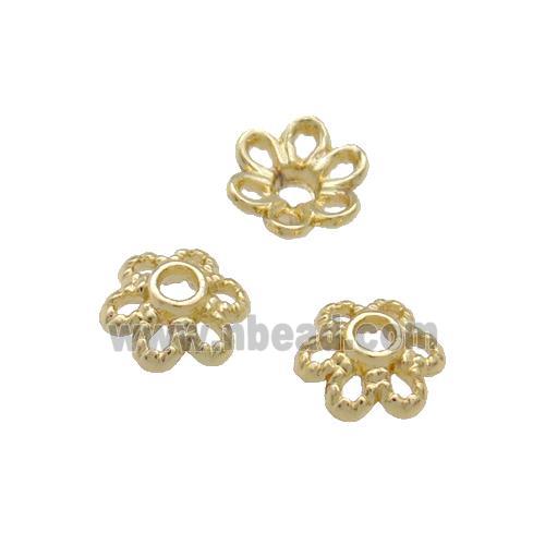 Copper Bead Caps Unfaded Gold Plated