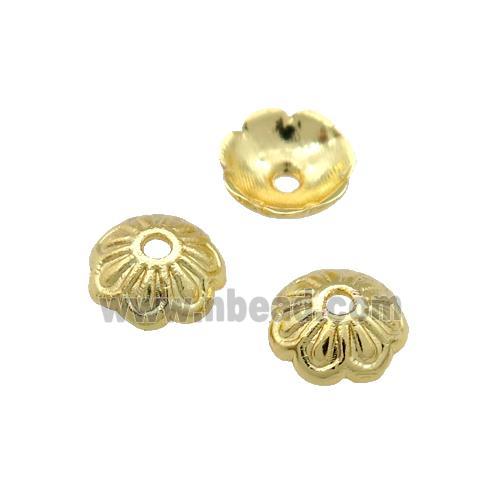 Copper Bead Caps Unfaded Gold Plated