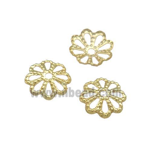 Copper Bead Caps Unfaded Gold Plated