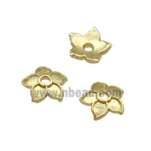 Copper Bead Caps Unfaded Gold Plated