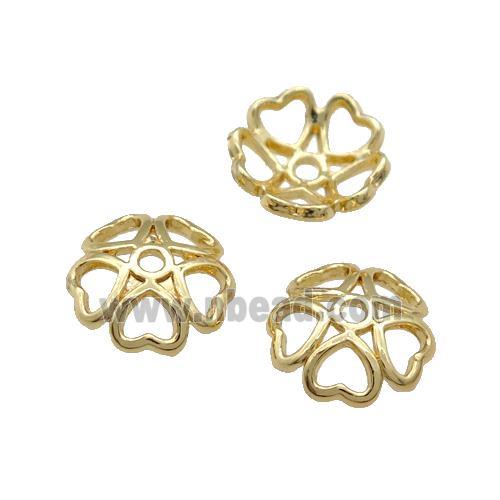 Copper Bead Caps Unfaded Gold Plated