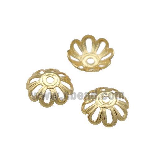 Copper Bead Caps Unfaded Gold Plated