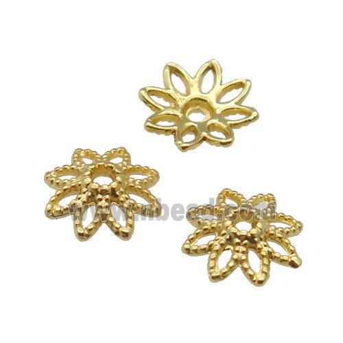 Copper Bead Caps Unfaded Gold Plated