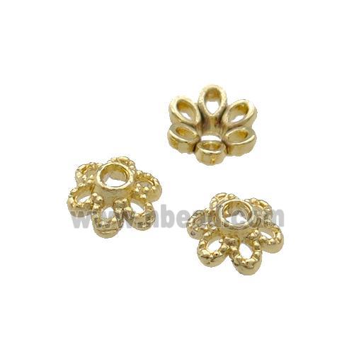 Copper Bead Caps Unfaded Gold Plated