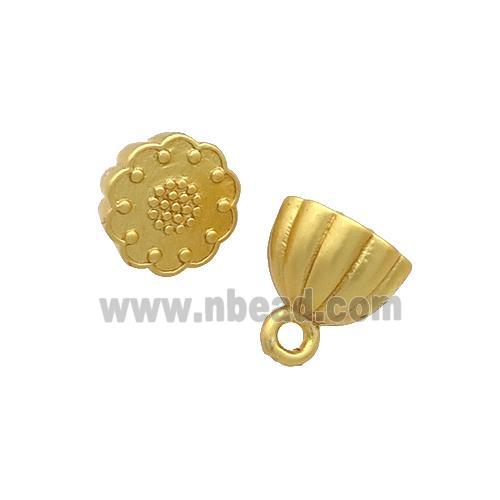 Copper Lotus Pendant Unfade Gold Plated