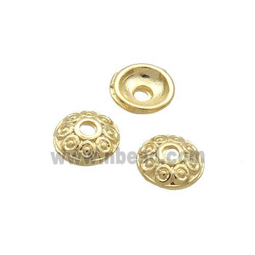 Copper Beadcaps Unfade Gold Plated