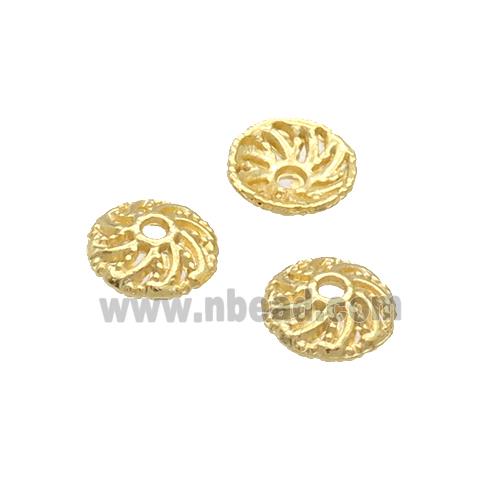 Copper Beadcaps Unfade Gold Plated