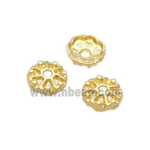 Copper Beadcaps Unfade Gold Plated