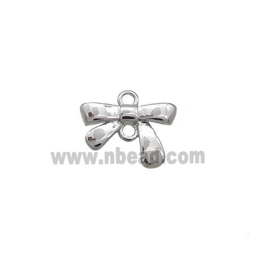Copper Bowknot Pendant Platinum Plated