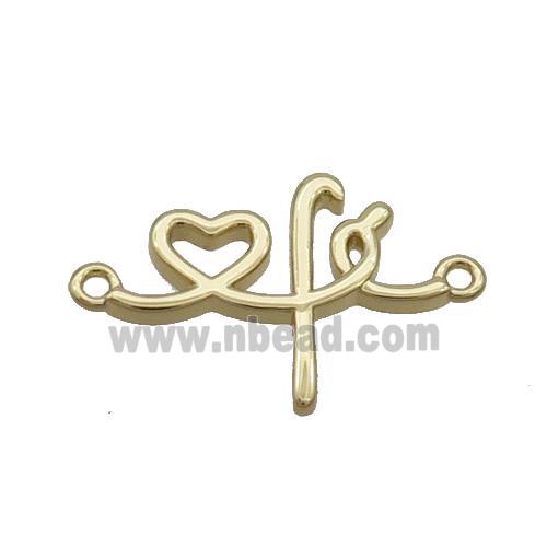 Copper Pendant 2loops Gold Plated