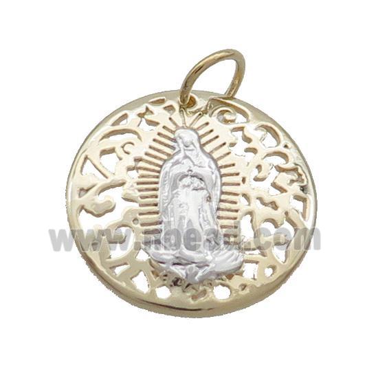 Copper Jesus Pendant Gold Plated Religious