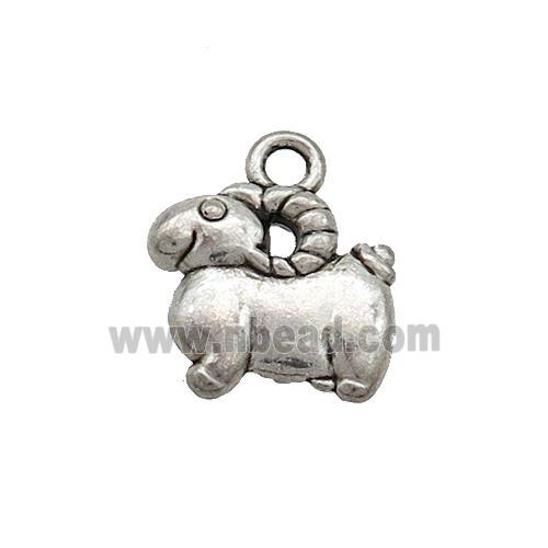 Tibetan Style Zinc Sheep Charms Pendant Animal Antique Silver