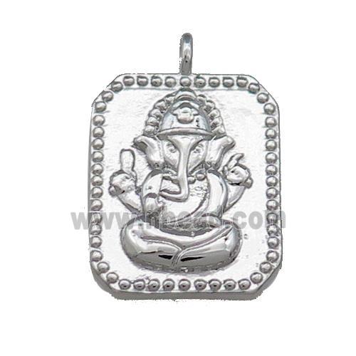 Copper Buddha Pendant Elephant Platinum Plated