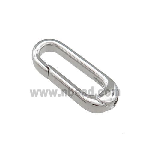 Copper Carabiner Clasp Platinum Plated