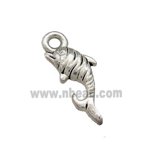 Tibetan Style Zinc Dolphin Pendant Antique Silver