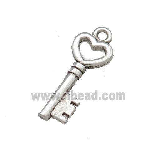 Tibetan Style Zinc Key Pendant Antique Silver