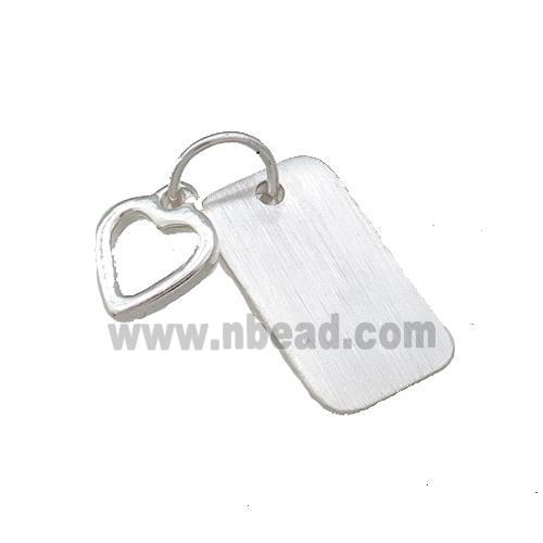 Tibetan Style Zinc Heart Rectangle