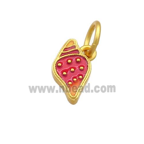 Copper Pendant Ice Cream Multicolor Cloisonne 18K Gold Plated