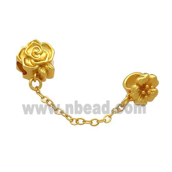 Copper Flower Pendant Unfade 18K Gold Plated