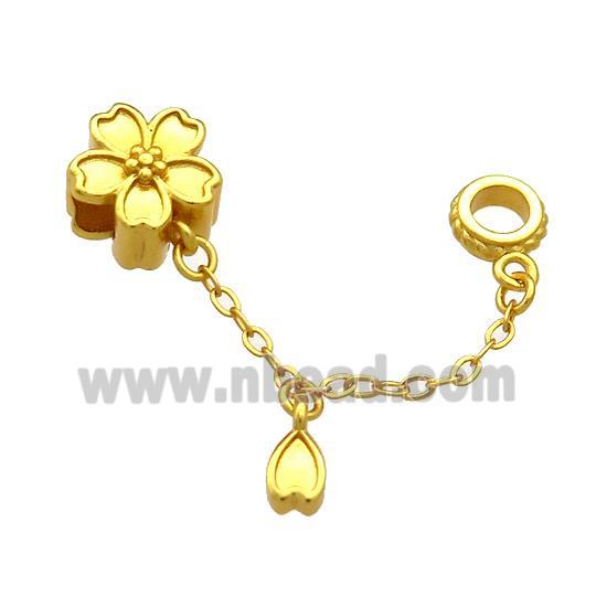 Copper Flower Pendant Unfade 18K Gold Plated