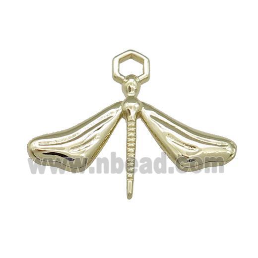 Copper Dragonfly Pendant Gold Plated